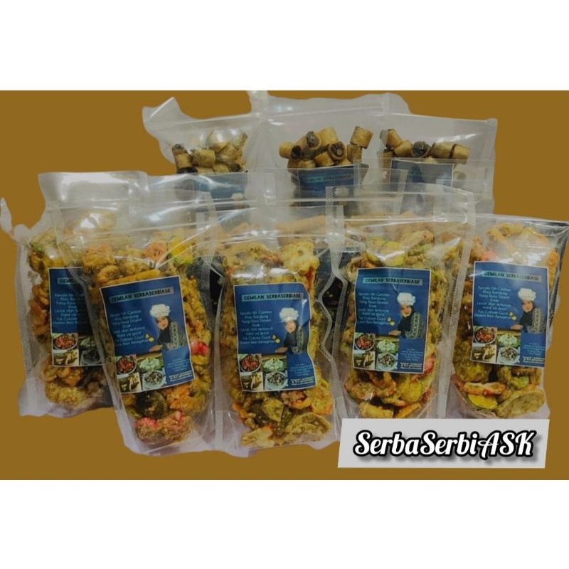 

seblak kacang, sumpia udang, sale pisang
