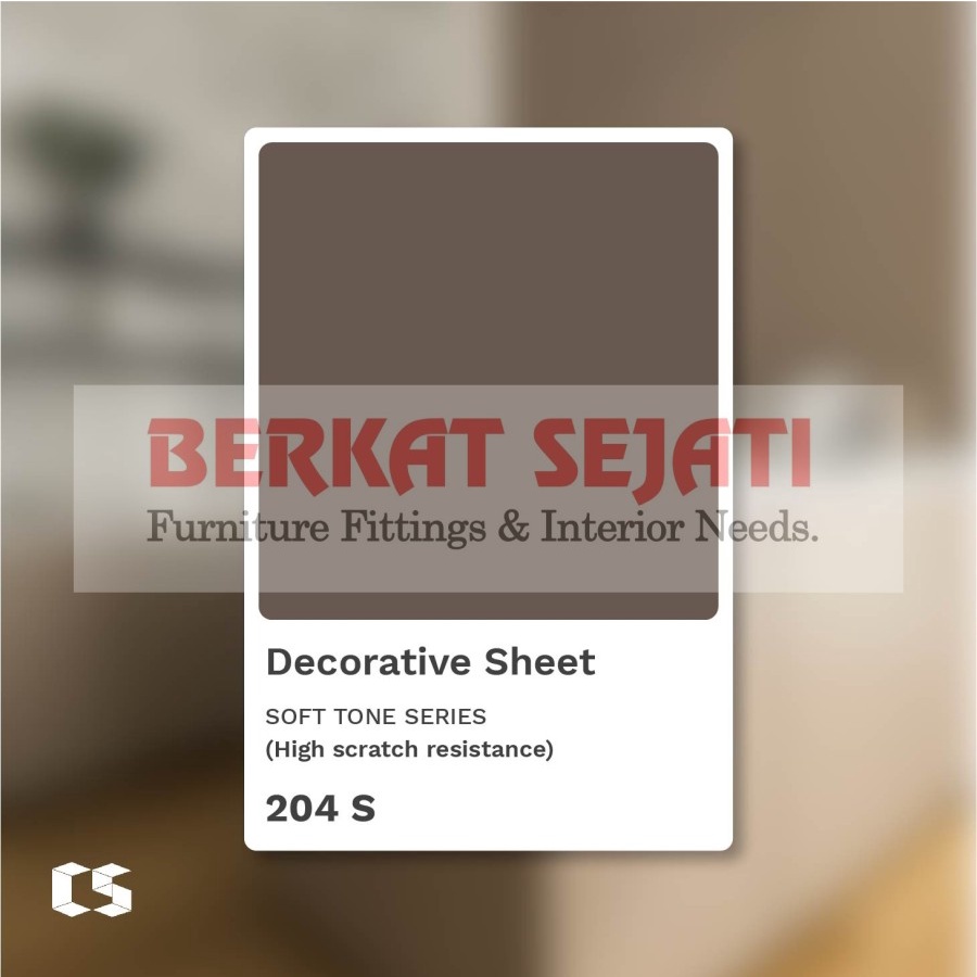 Decosheet Coklat CS 204 S SOFT TOUCH Decosit Dekosit Furniture Taco Sheet