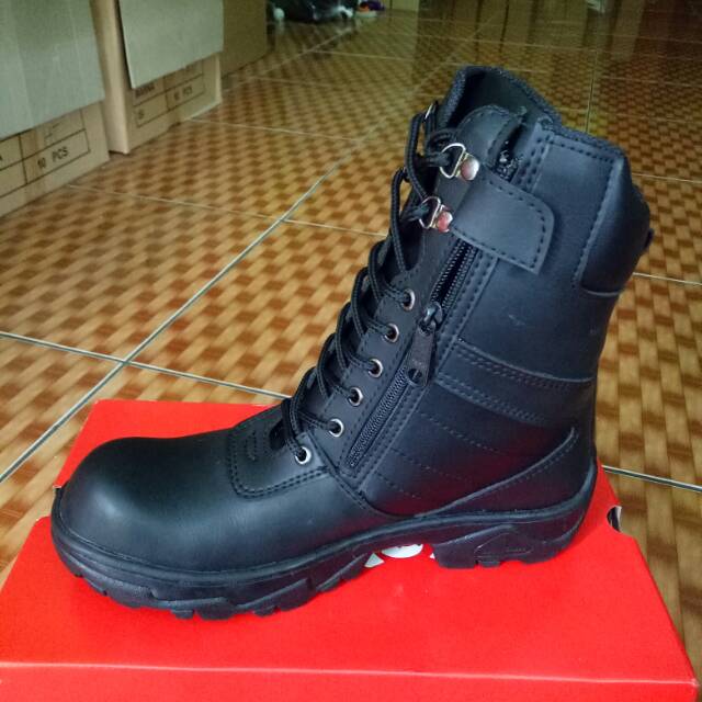 Sepatu pdl tali resteng hitam boots pantopel pdh