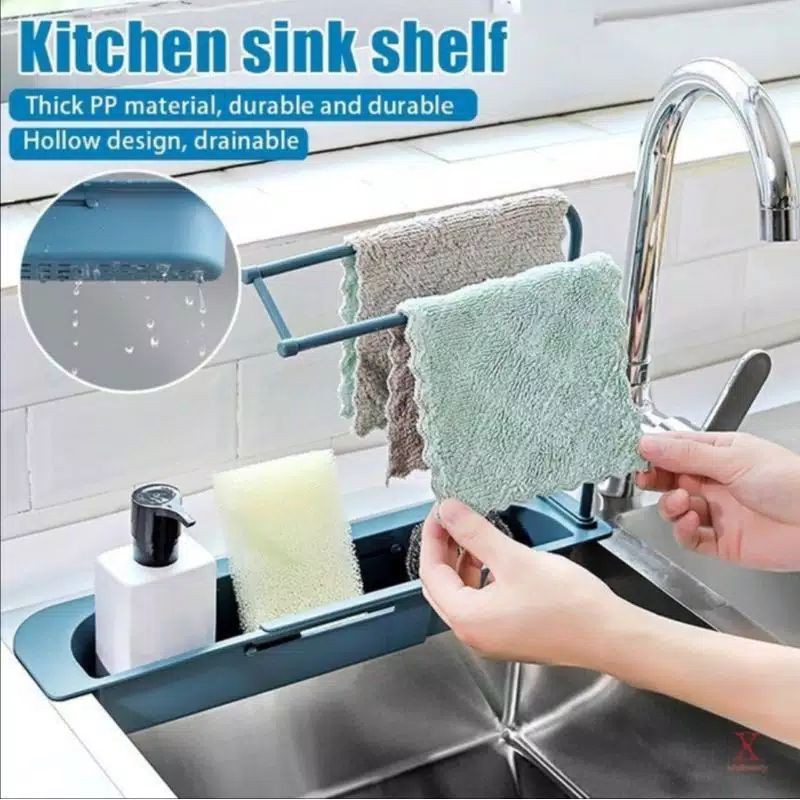 SINK rak spon wastafel + gantungan lap