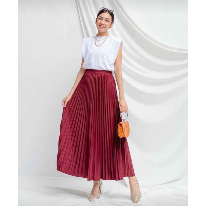 ROK PLISKET BAWAHAN MAYUNG - ROK PLISKET PANJANG