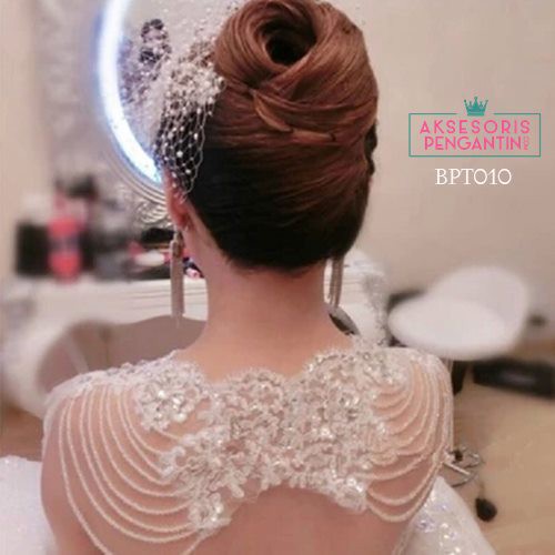 [TRUSTED SELLER] ASESORIS PENGANTIN MUTIARA BOLERO PESTA CRYSTAL PUTIH BPT010