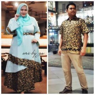 PO SUPER JUMBO  Couple  batik  sarimbit gamis baju pasangan 