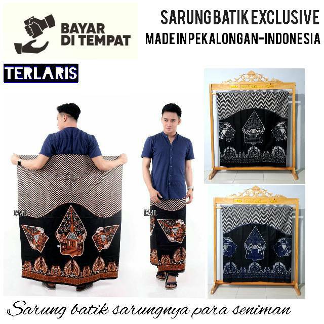 SARUNG BATIK TRADITIONAL - SARUNG DEWASA - SARUNG SHOLAT - WAYANG NUSANTARA-BAHAN KATUN HALUS