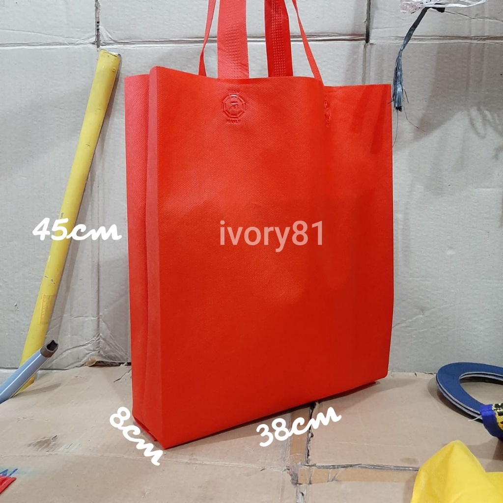 

kantong spunbond 38x8x45 tas kain goodie bag polos tas sovenir kantong souvenir