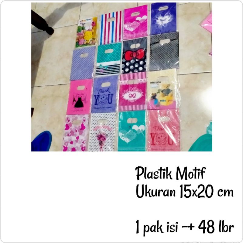 Kantong plastik kresek motif olshop kecil 15x20cm termurah