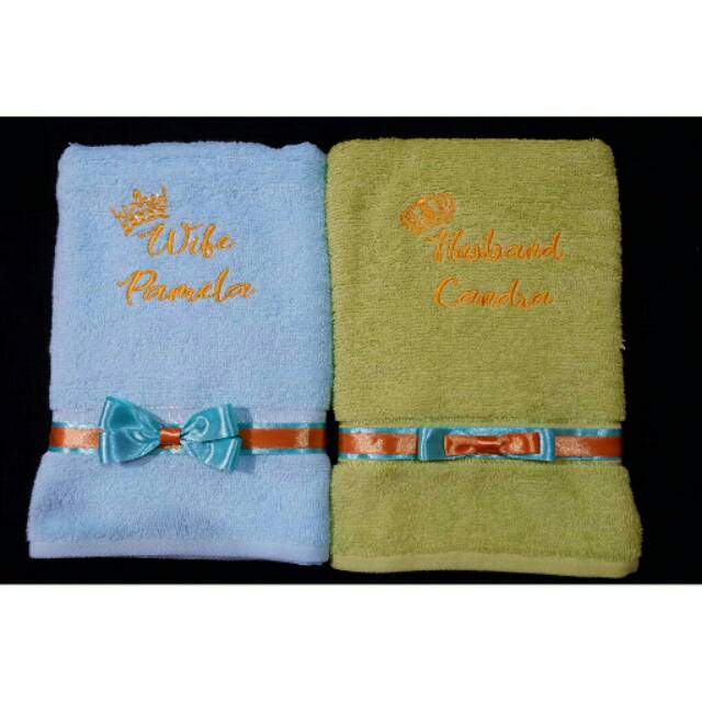 Handuk Couple Bordir Nama
