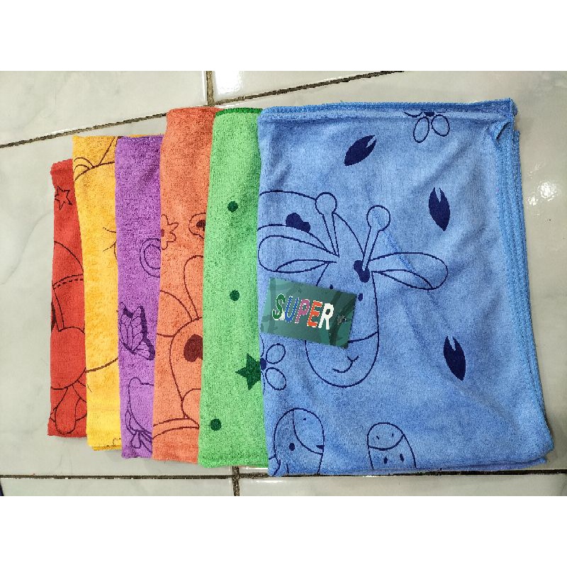 Super Handuk Bayi Bahan Lembut Motif 50x100