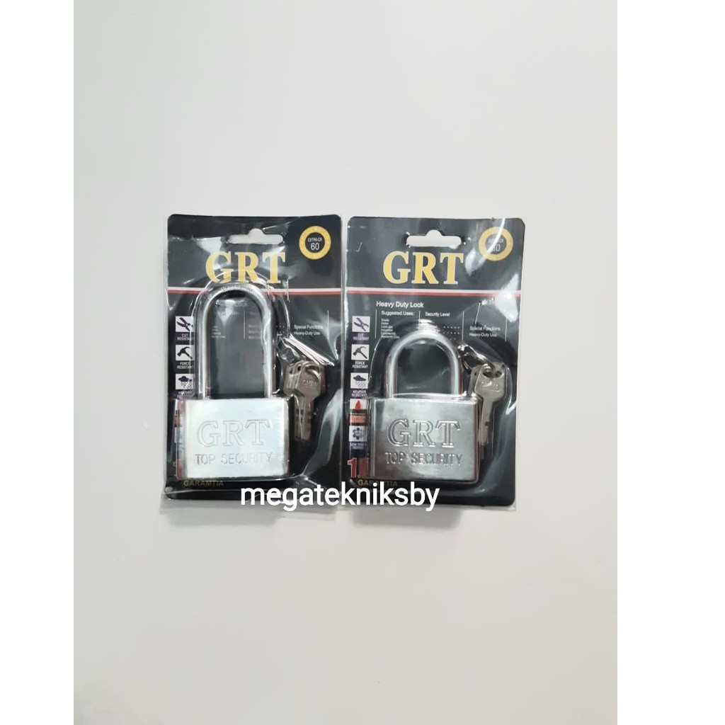 Gembok 60mm Leher Panjang / Pendek - Kunci Pengaman Pintu Besar