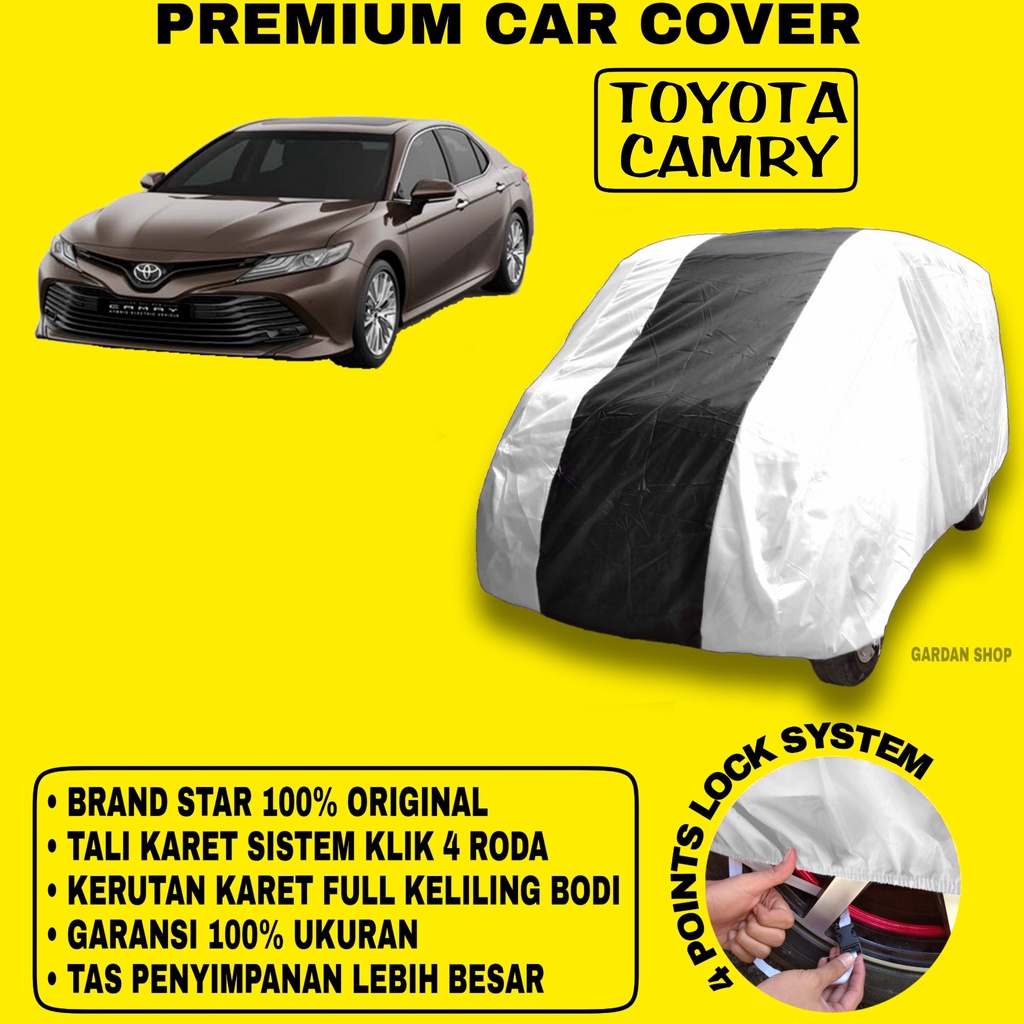 Body Cover TOYOTA CAMRY SILVER HITAM Penutup Bodi Mobil Toyota Camry Waterproof PREMIUM