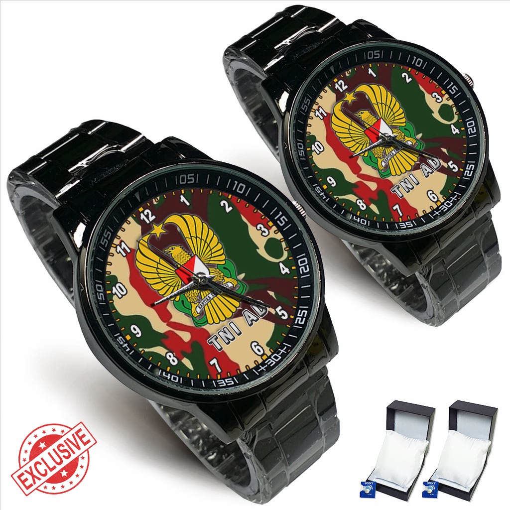 Jam Tangan Rantai Couple TENTARA NASIONAL INDONESIA AD - 1 (Limited Edition)