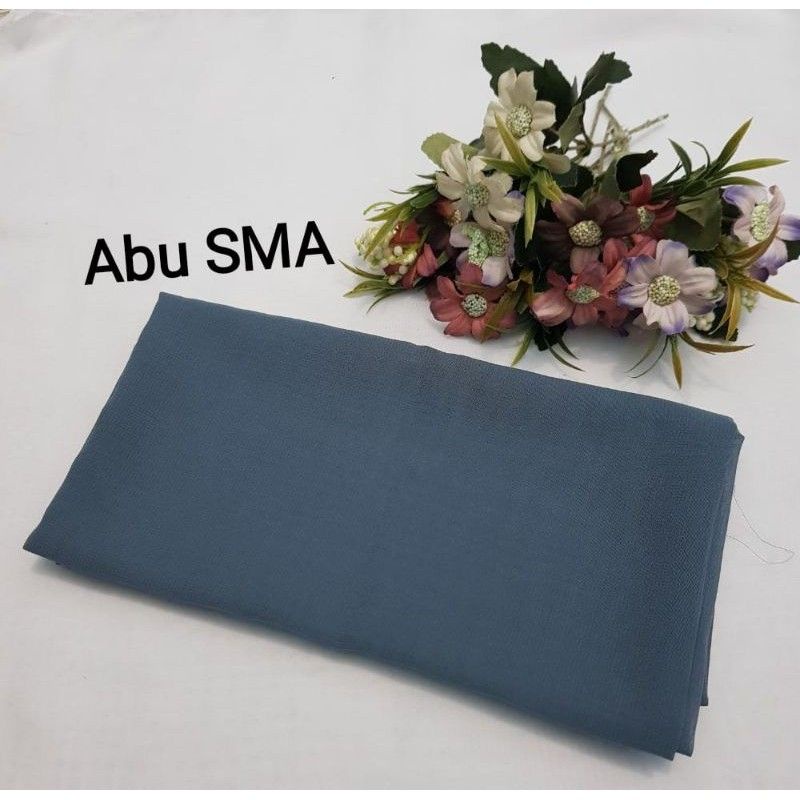 (TERMURAH) hijab Segiempat Bella Square Pollycotton premium-Abu SMA