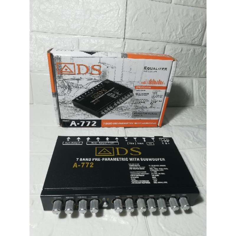 Parametric 7 Band Priem With Subwoofer  Amplifer Mobil Power Ampli Equalizer Ads A-772