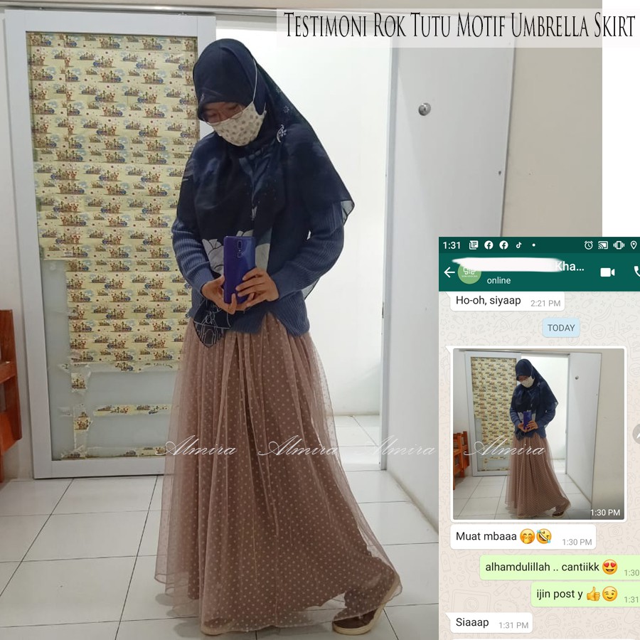 Rok Tutu Panjang Wanita  Muslimah Motif  Rok tutu dewasa Tutu skirt Griyaraditya Almira