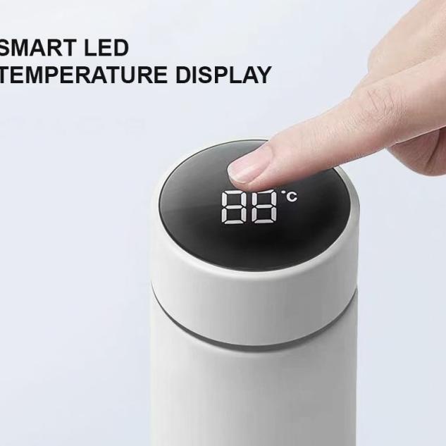 ✶ Garansi Resmi Comos- Termos Air Botol Minum Tumbler LED Suhu Hot&Cool - Black ☪