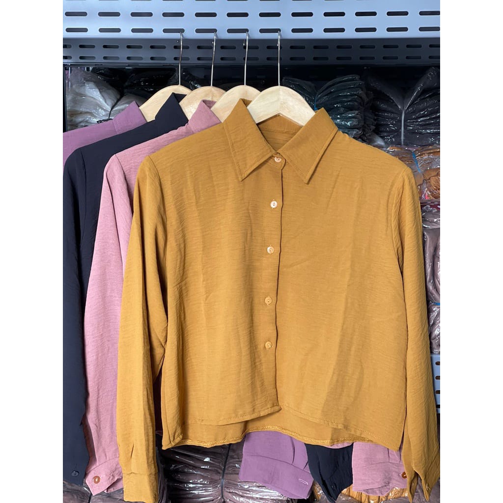 YES Kemeja Crop Crinkle Airflow