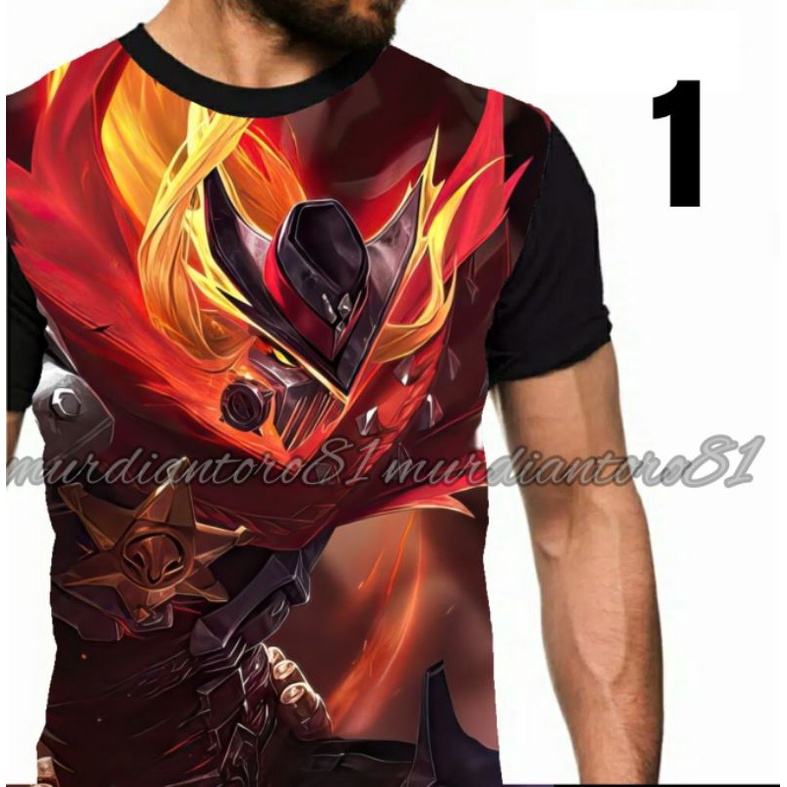 Kaos Aldous skin mobile legend epic game anak cowok pria Bandung murah printing unisex blazing