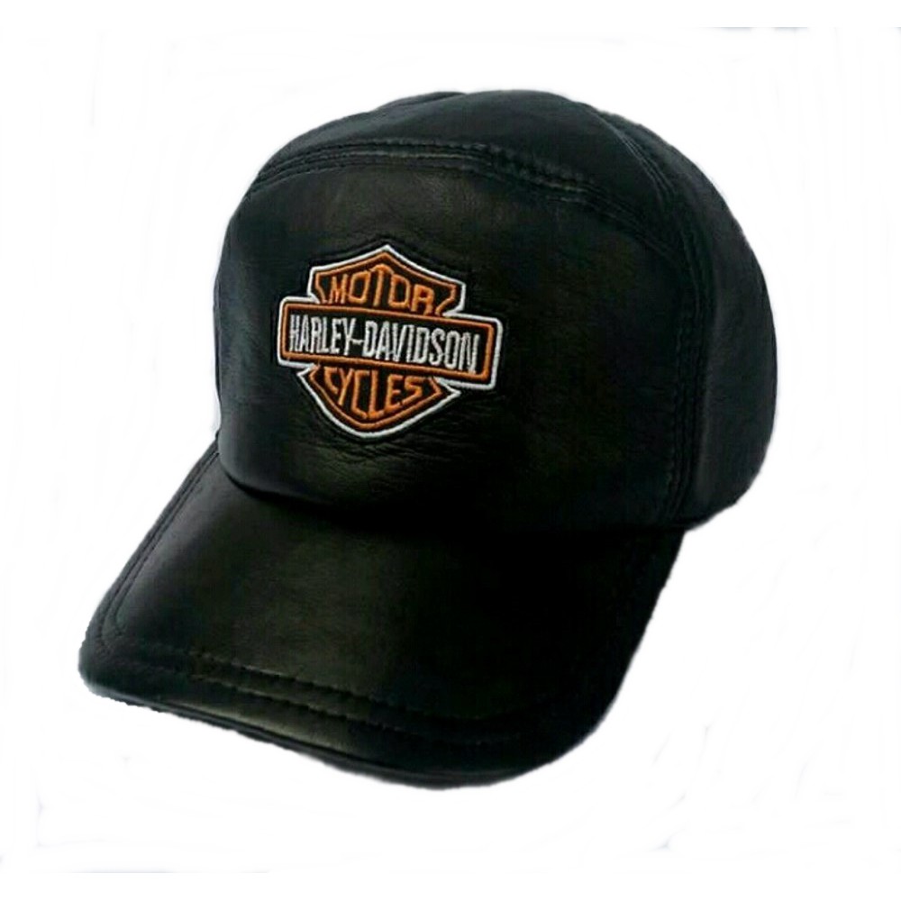 Topi Base Ball Pria Harley Davidson Kulit Asli Original