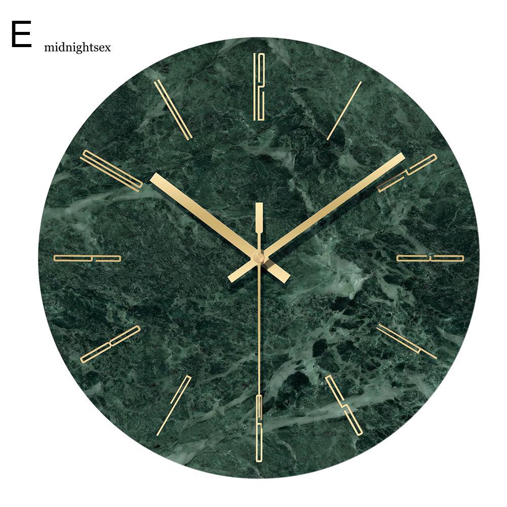 Michang Jam Dinding dengan Bahan Kaca dan Gambar Motif Tanaman untuk Dekorasi Rumah / Kantor