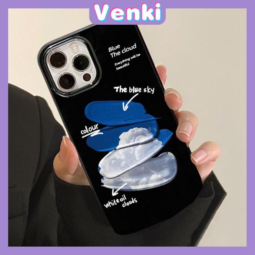 iPhone Case Silicone Soft Case Black TPU Glossy Big Hole Camera Protection Shockproof Paint Cloud For iPhone 13 Pro Max iPhone 12 Pro Max iPhone 11 Pro Max iPhone 7 Plus iPhone x xr