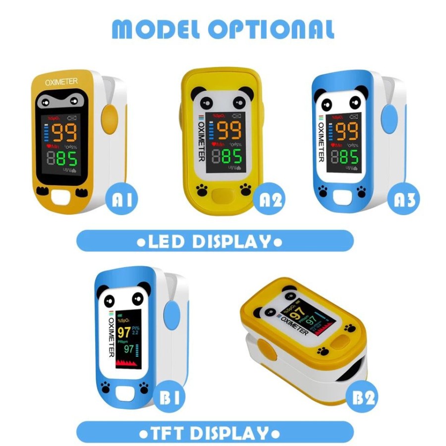 FINGERTIP PULSE OXYMETER OXIMETER ANAK BABY SpO2 SATURATION LAYAR LED