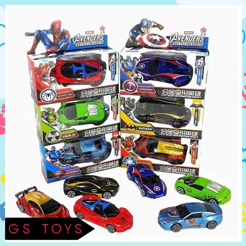 Maenan Anak Laki Laki Mainan Robot Die Cast Besi Mobil Robot Deformation Superhero Avenger