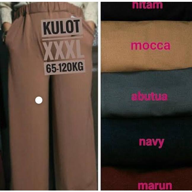 Celana kulot kulit jeruk size Besar atau Jumbo