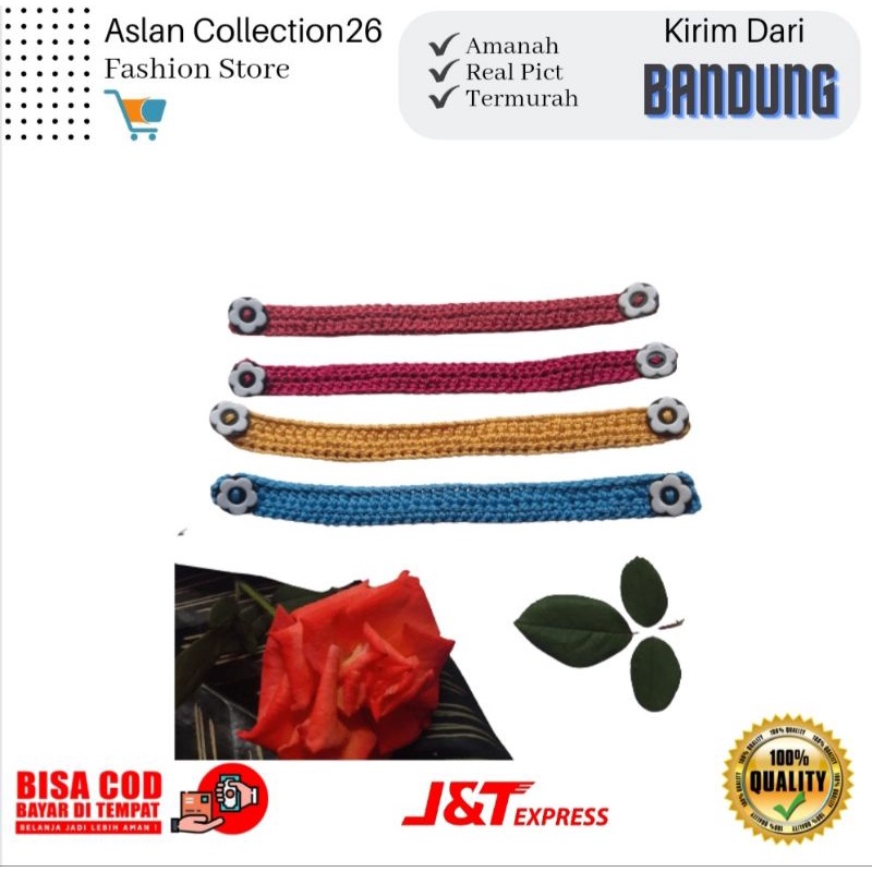 Konektor / Conector Masker Rajut Hijab Pengait Masker Tali Hijab Rajut Aksesoris Fashion Termurah Co