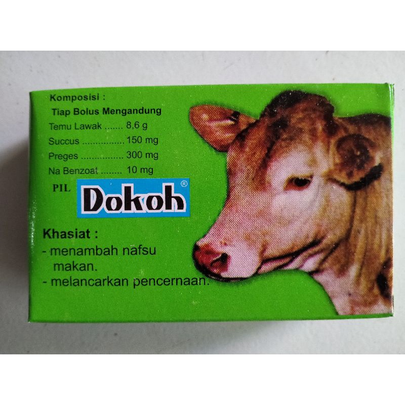 DOKOH 4 Bolus - OBAT &amp; VITAMIN PENAMBAH NAFSU MAKAN KHUSUS UNTUK SAPI KERBAU KAMBING