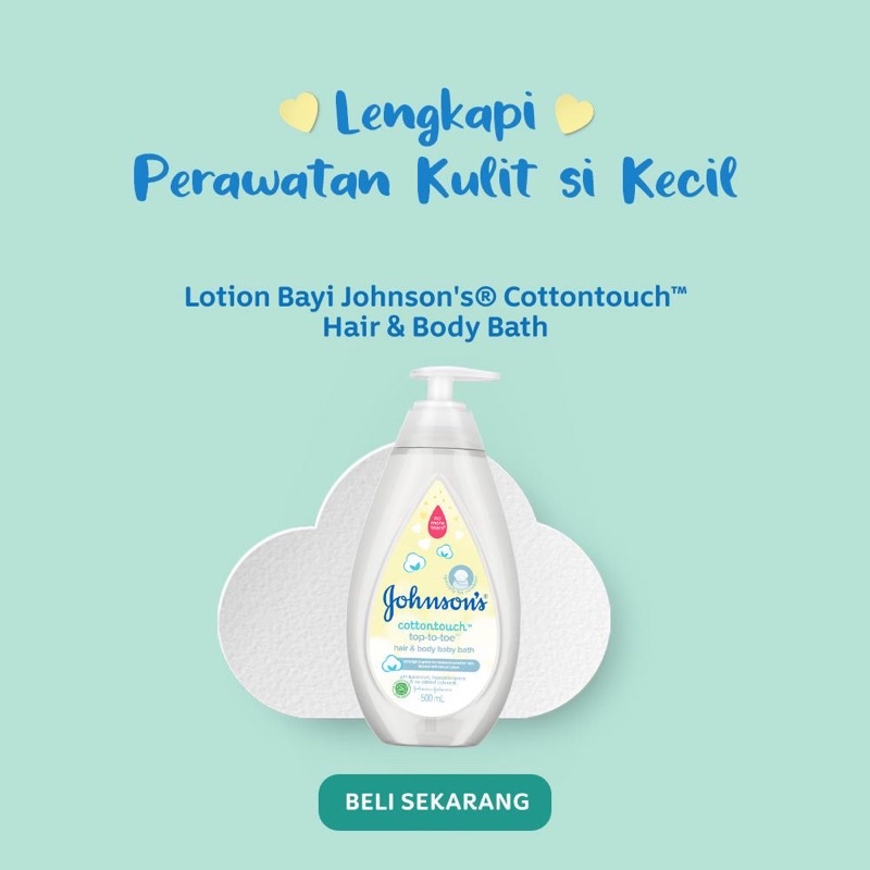 Johnson's Baby Cotton Touch Face &amp; Body Lotion 200 ml / hand body bayi dan anak sensitive