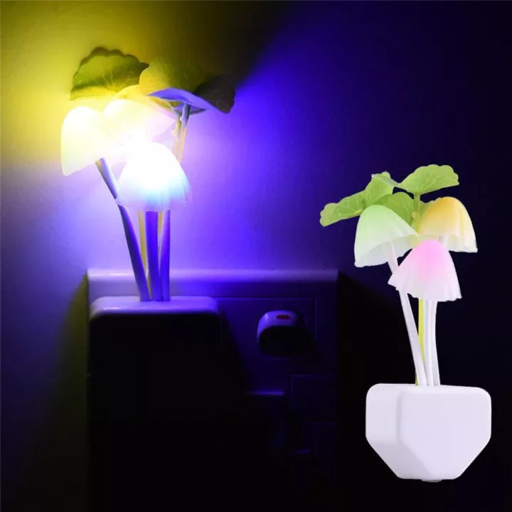 Lampu Tidur Jamur Berubah Warna / Lampu Tidur LED Sensor Cahaya