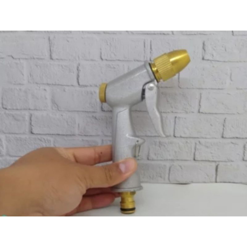 Semprotan Air Carzkool Head Spray Steam Cuci Mobil Motor Pure Copper Water Gun - CZ207 Silver