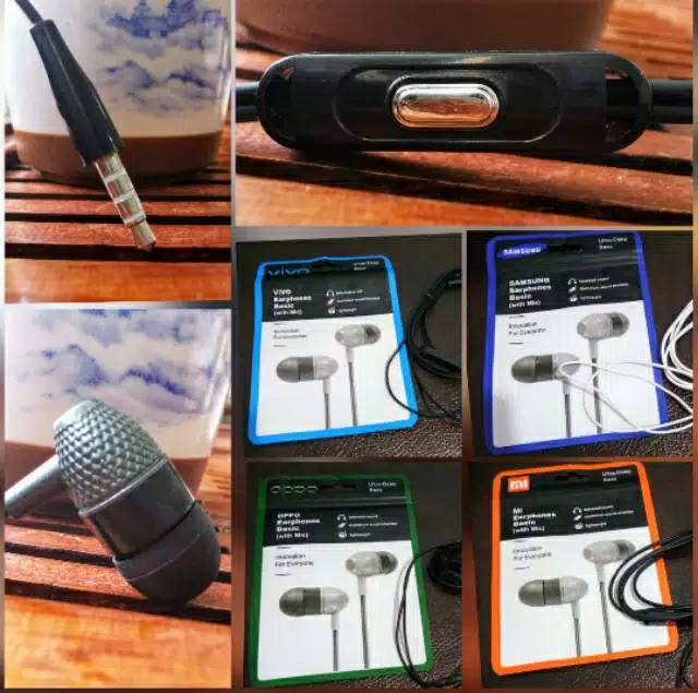 Earphone Headset Merk Branded Ultra Deep Bass Bisa Telepon Mic