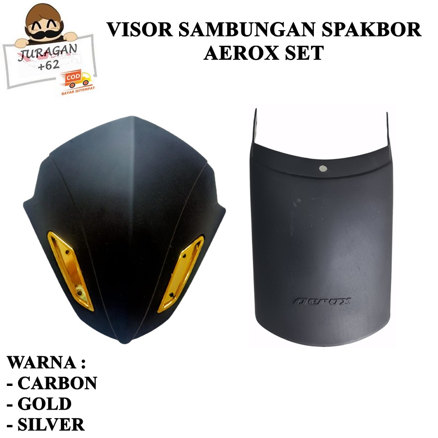 VISOR WINDSHIELD WIND SHIELD SAMBUNGAN SPAKBOR AEROX 155 SET