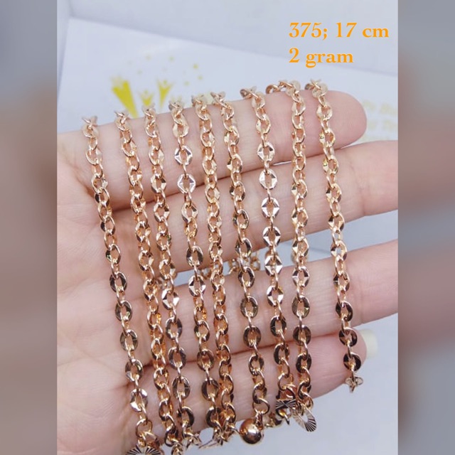  Gelang  emas  375 variasi nori  berat 2 gram Shopee Indonesia