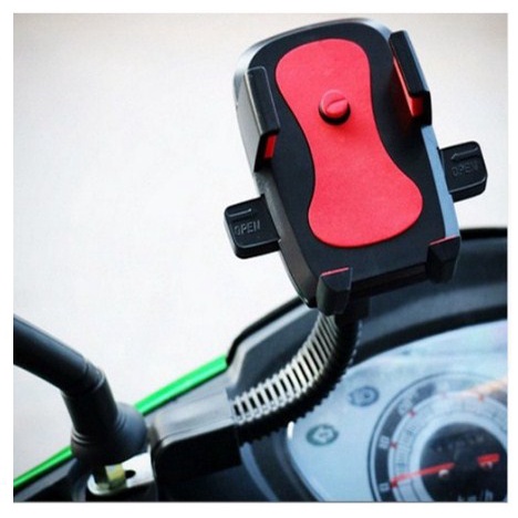 Holder HP Spion Stang Sepeda Motor Bracker Lazypod Mount Handphone Smartphone Universal [MTR01]