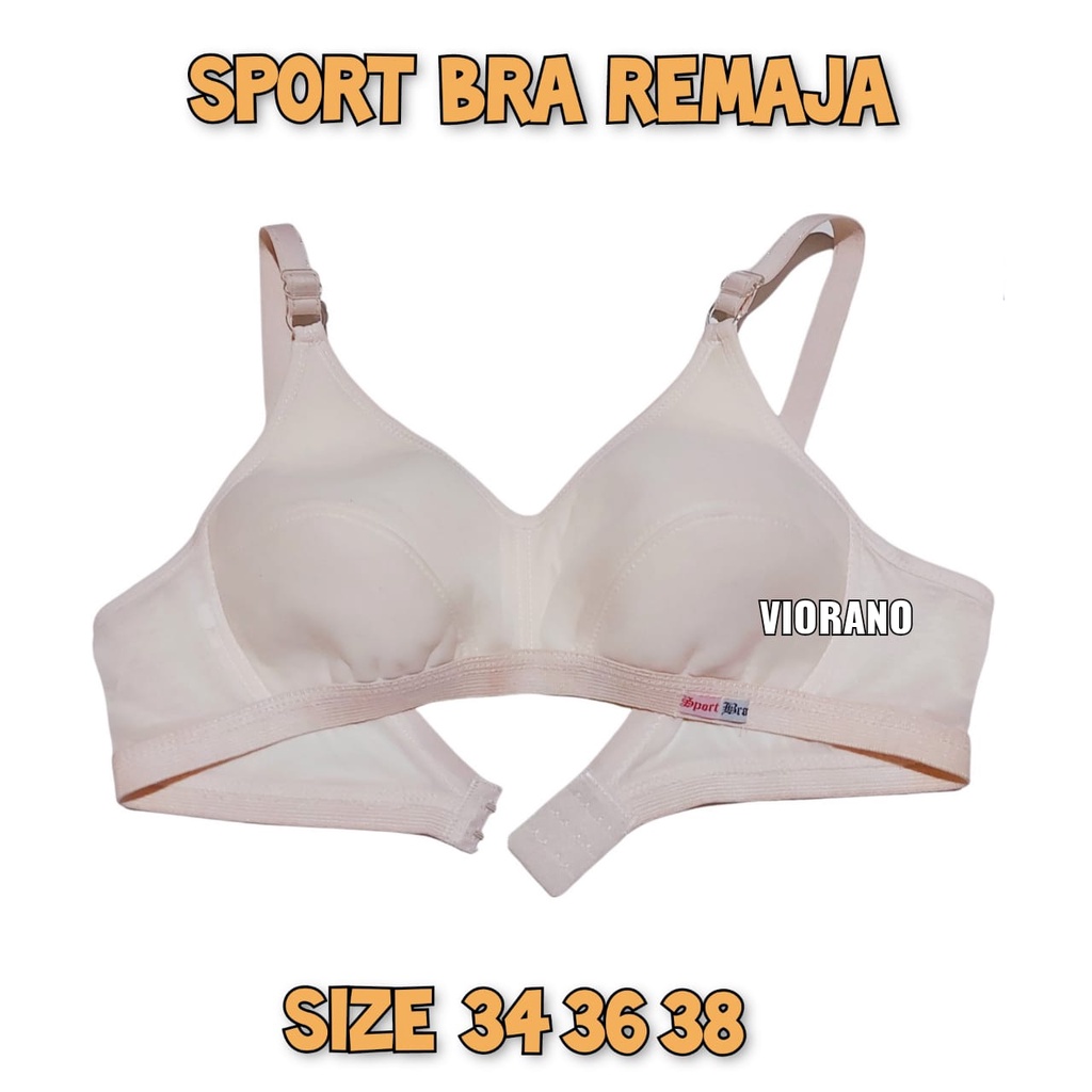 Sport Bra Remaja Tanpa Tanpa Kawat Size 34 36 38 Bh Wanita Muda Bh Polos Abg Pemula Pelajar Bra Cup 