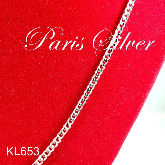 Kalung Panjang Rantai Silver Perak 925 Pria Sisik Naga Emas putih Diskon