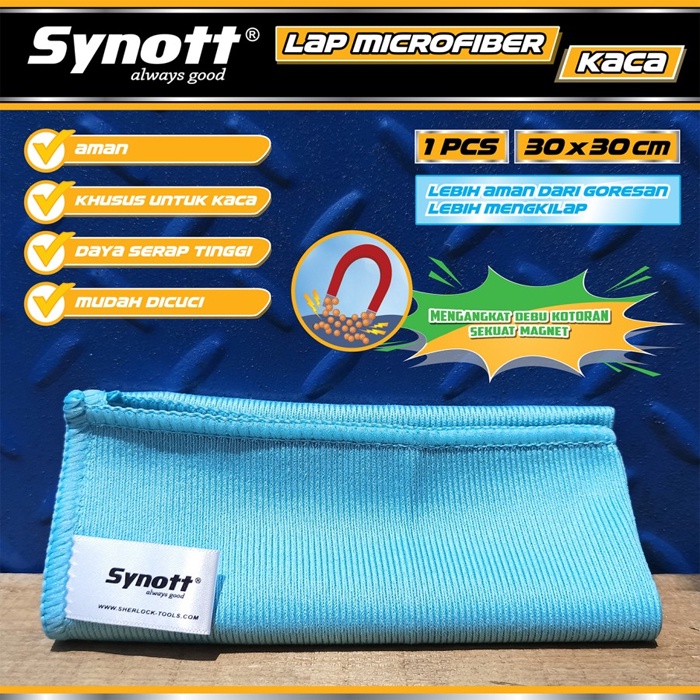 Kain Lap Microfiber Synott Kaca Glass Super Kilap Aman Gores &amp; Baret