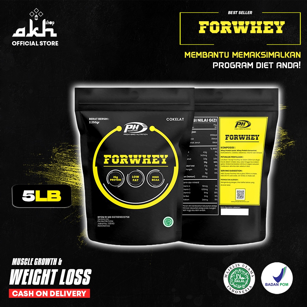 

Promo Susu Forwhey Protein Cokelat 5LB/2.250g /(26g Protein) + Bonus / Suplemen fitness / Pembentuk Otot / Defisit kalori / Susu Protein / Suplemen Fitness / Minuman Protein / Suplemen Workout