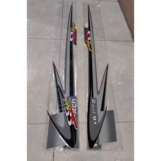 STRIPING STICKER LIS BODY YAMAHA FIZ R F1Z R FIZR SS TWO ALL WARNA ABU ABU,ORANGE,MERAH,KUNING SILVE