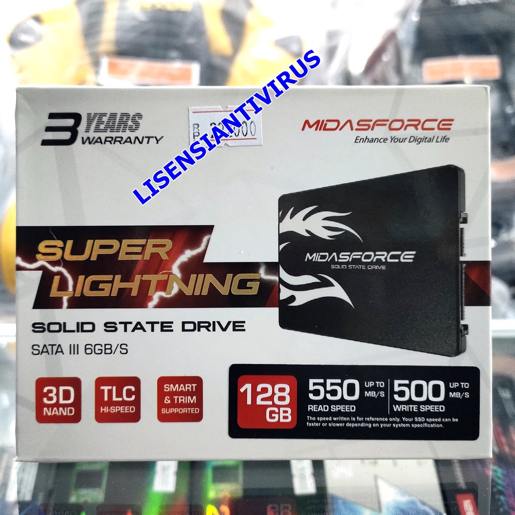 Jual SSD Midasforce 128 Gb SSD MIDAS 128GB Saingan SSD RX7 SSD MURAH