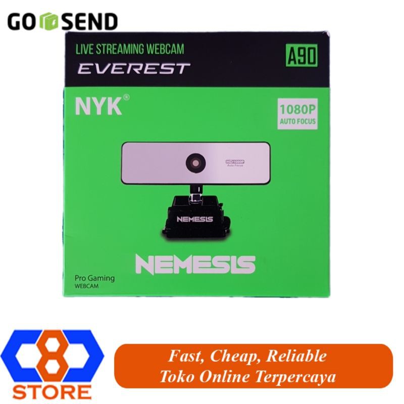WEBCAM NYK A90 NEMESIS EVEREST HD 1080P AUTO FOCUS PRO GAMING
