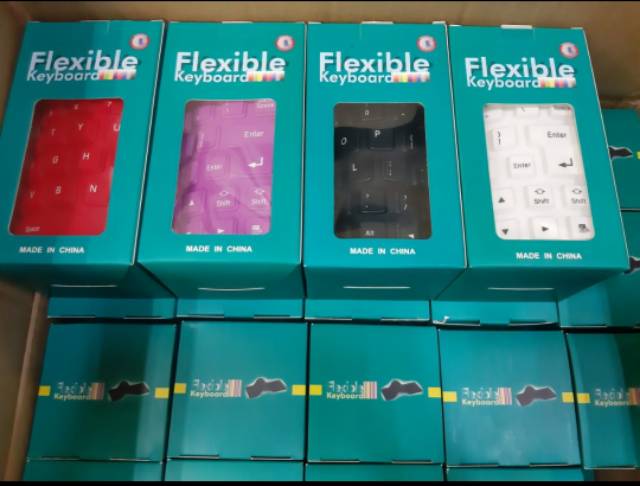 KEYBOARD FLEXIBEL USB KEYBOARD FLEXIBEL ANTI AIR BAHAN KARET Warna Random