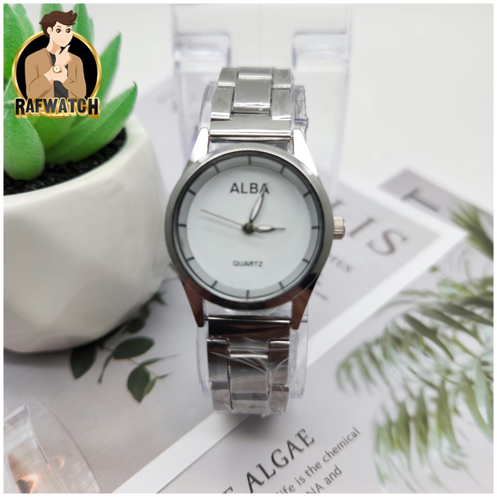 COD ✅Jam Tangan Wanita Alba Rantai Casual Fashion Strap Rantai Stainless Steel Grosir Murah