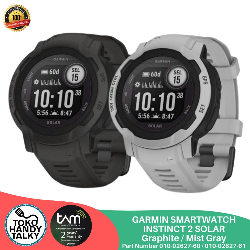 GARMIN SMARTWATCH INSTINCT 2 SOLAR ORIGINAL GARANSI RESMI TAM