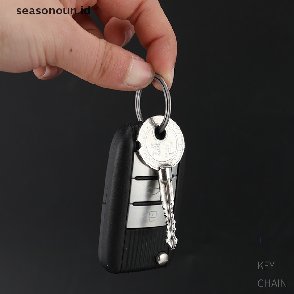 【seasonoun】 Titanium Alloy Key Rings Keychains Buckle Pendant Super Lightweight Car Keychain .