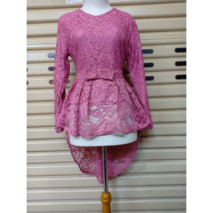 Kebaya Modern Atasan Brukat / Brokat Aira Fuschia