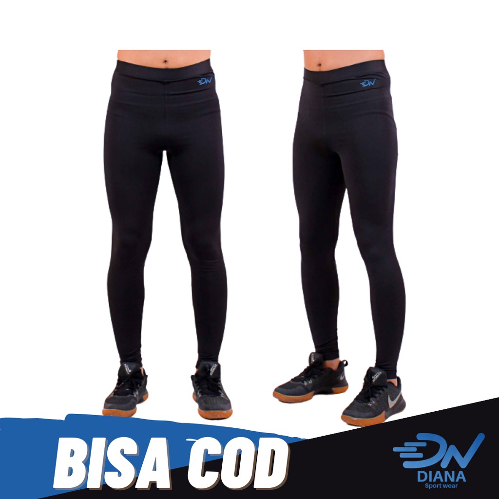 Legging pria warna hitam | celana legging sport pria | celana olahraga legging cowok jumbo