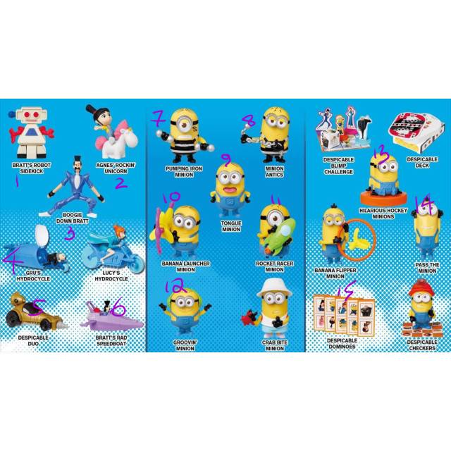 Happy Meal Minion Versi Australia tahun 2017